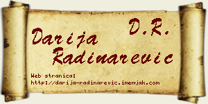 Darija Radinarević vizit kartica